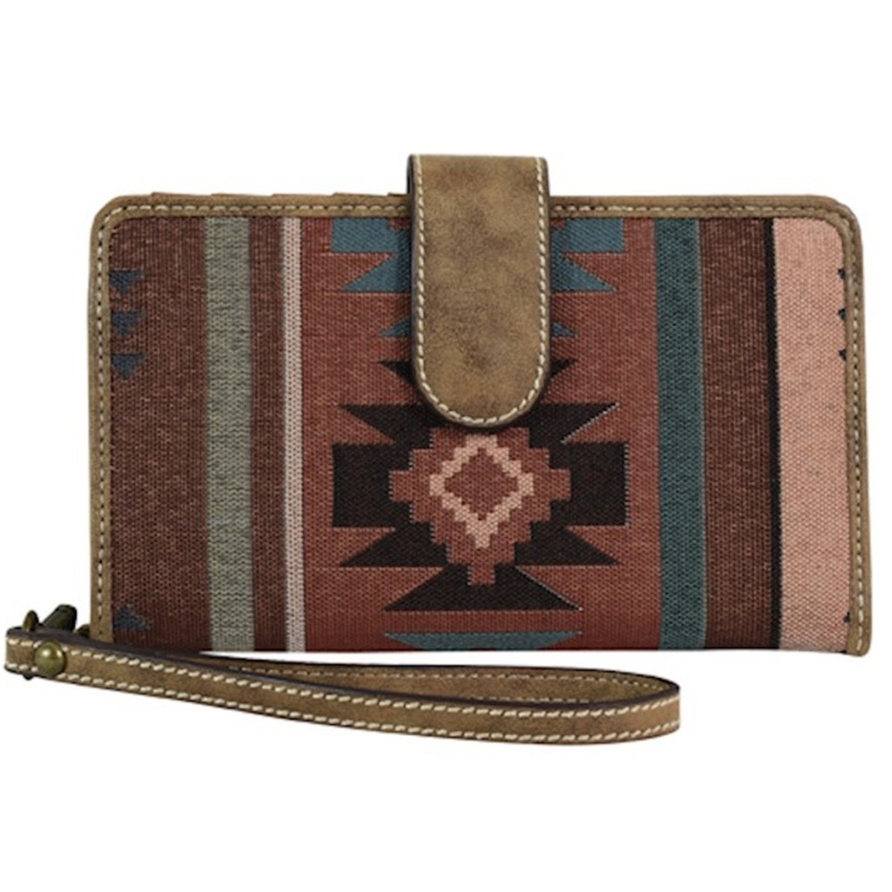 JUSTIN LADIES WALLET AZTEC JACQUARD